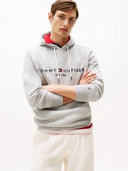 Tommy Hilfiger Fleece Drawstring Hoodie, Cloud Heather