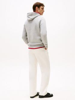 Tommy Hilfiger Fleece Drawstring Hoodie - view 2, Cloud Heather