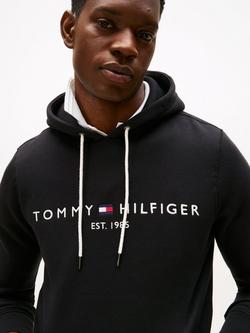 Tommy Hilfiger Fleece Drawstring Hoodie - view 2, Jet Black
