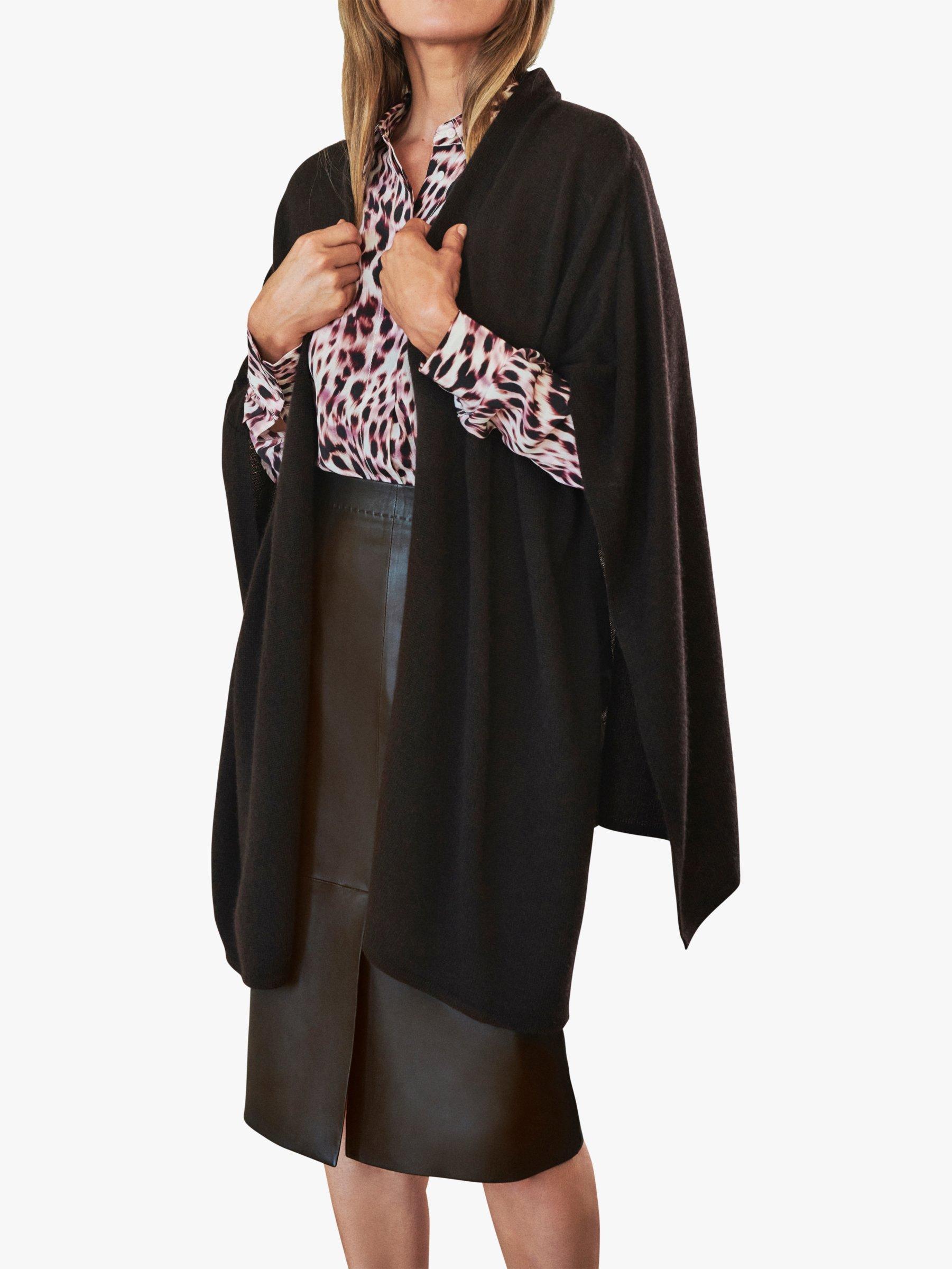 Pure Collection Cashmere Wrap, Rich Chocolate, One Size