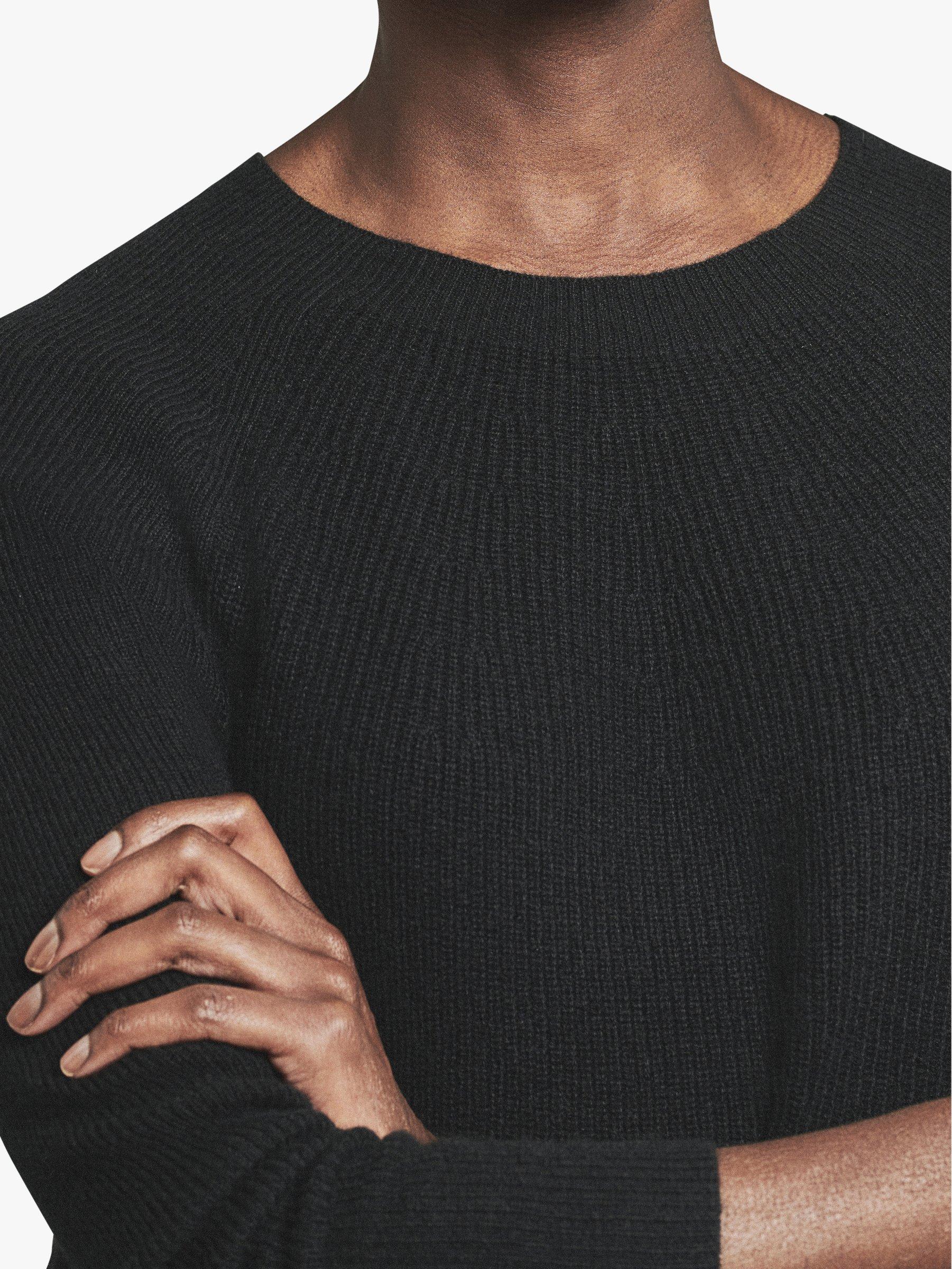 Pure Collection Cashmere Swing Jumper, Black, 8