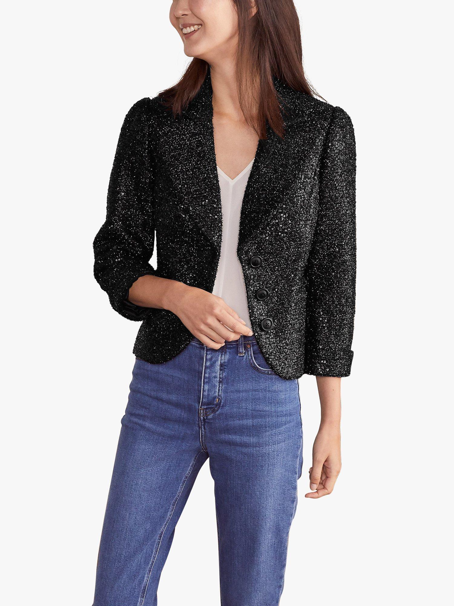 Boden Imelda Sequin Jacket Black