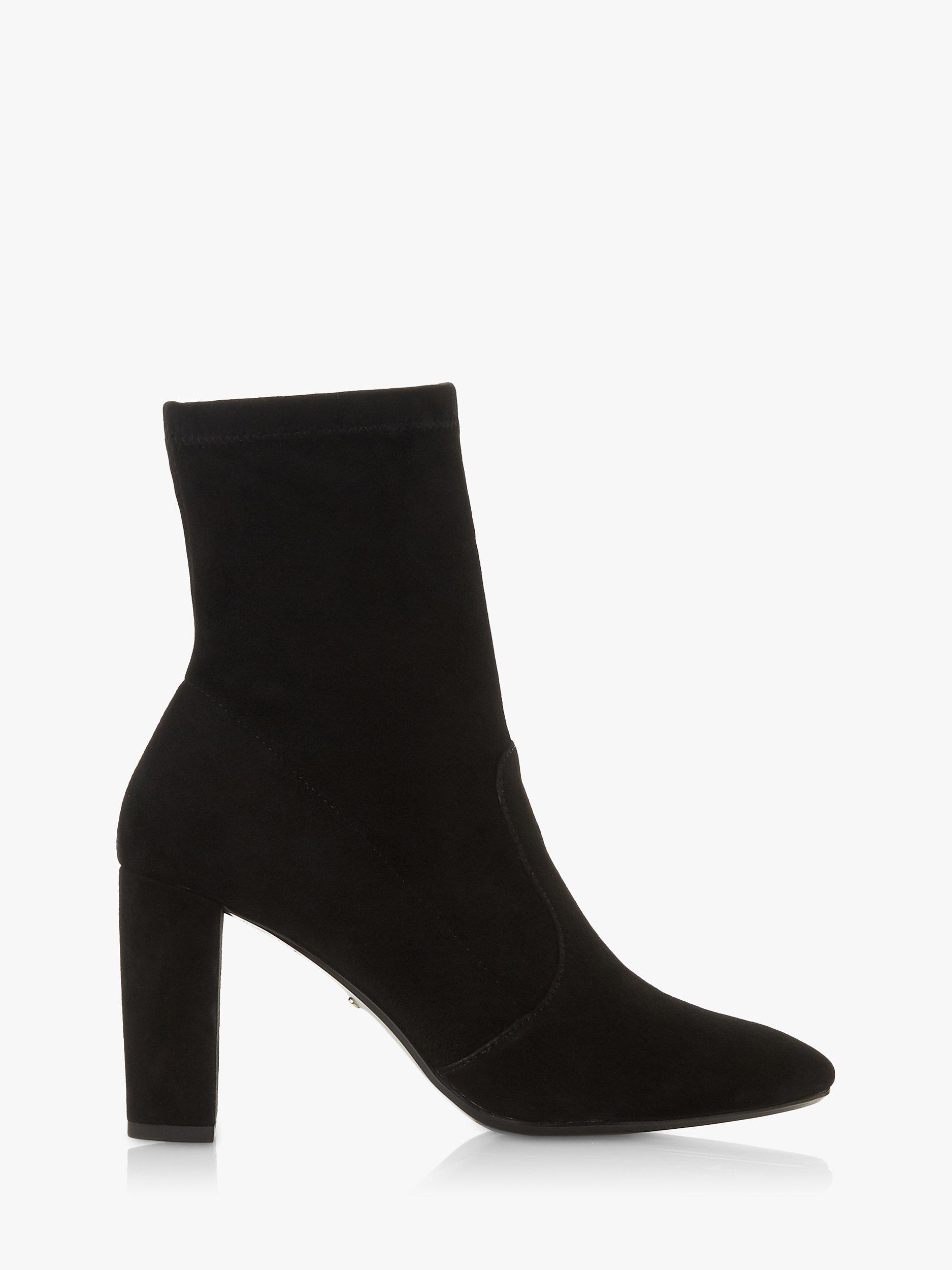 Dune Optical Suede Ankle Boots Black