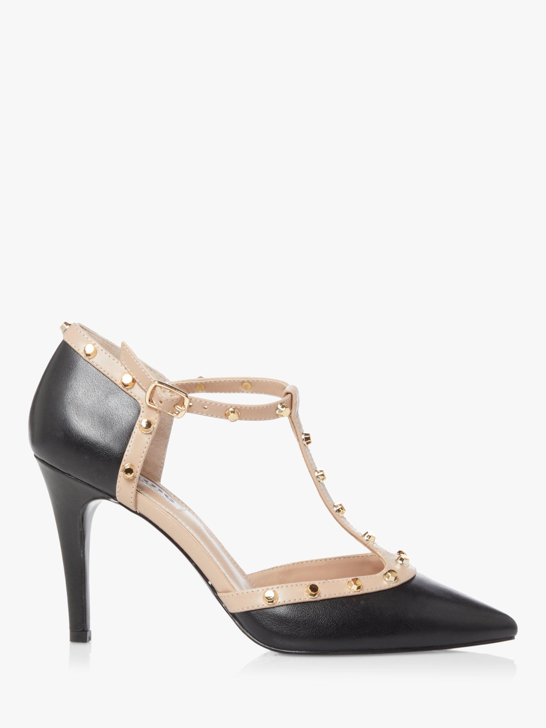 Dune Cliopatra Studded Stiletto Court Shoes, Black