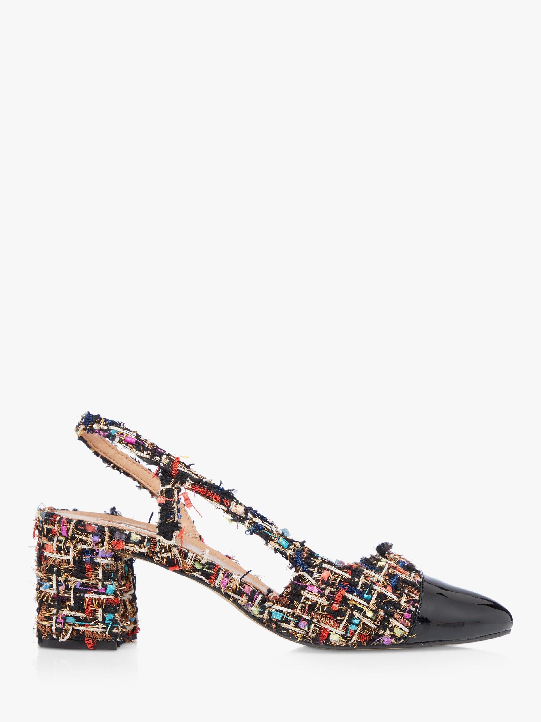 Dune Croft Fabric Heeled Court Slingback Shoes