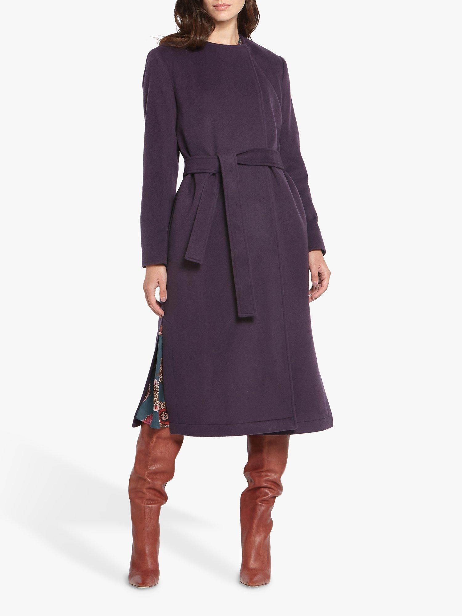 Helen McAlinden Rebecca Wool Cashmere Blend Coat, Mulberry