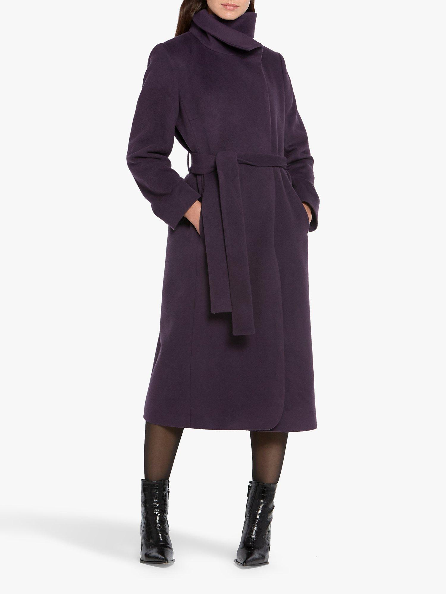 Helen McAlinden Hazel Wool Cashmere Blend Funnel Neck Coat