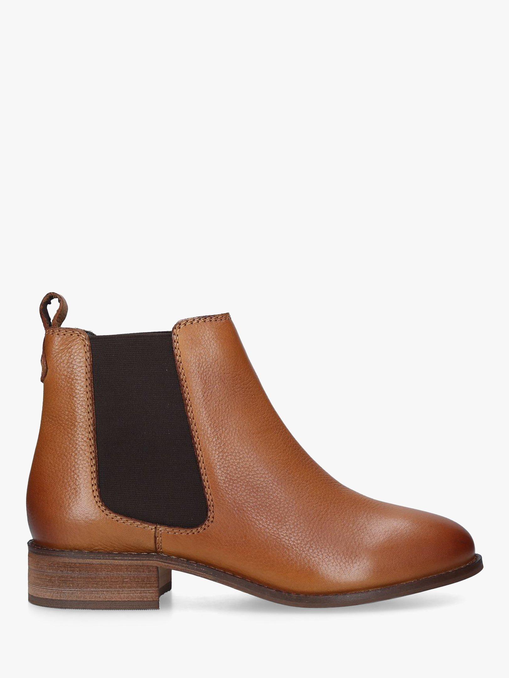 Carvela Stormy Leather Chelsea Boots Tan