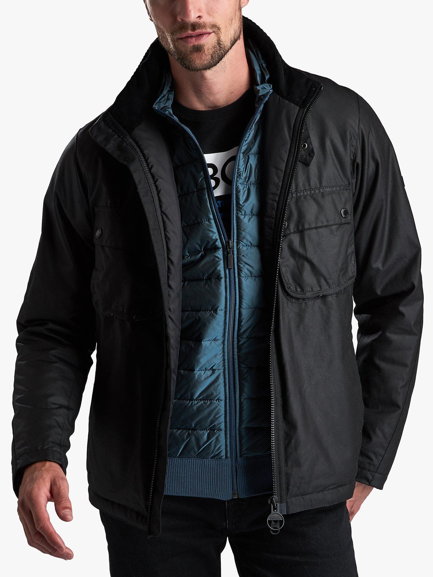 Barbour International Tennant Waxed Jacket Black