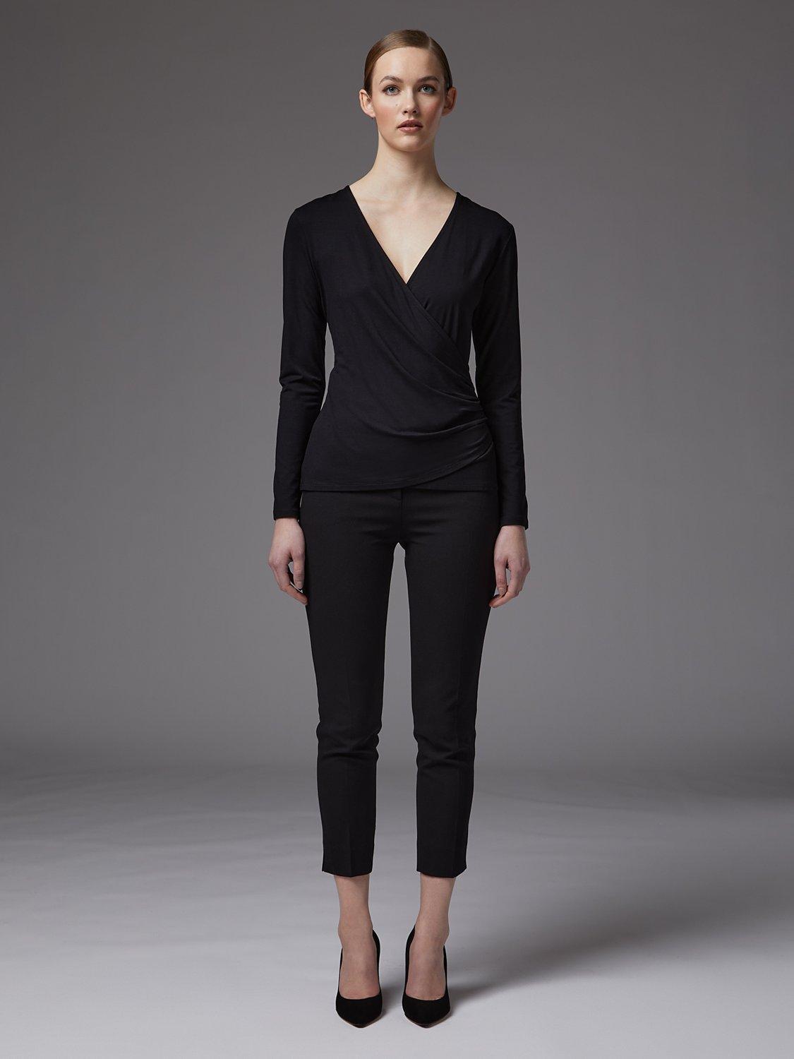 L.K.Bennett Eames Jersey Top, Black