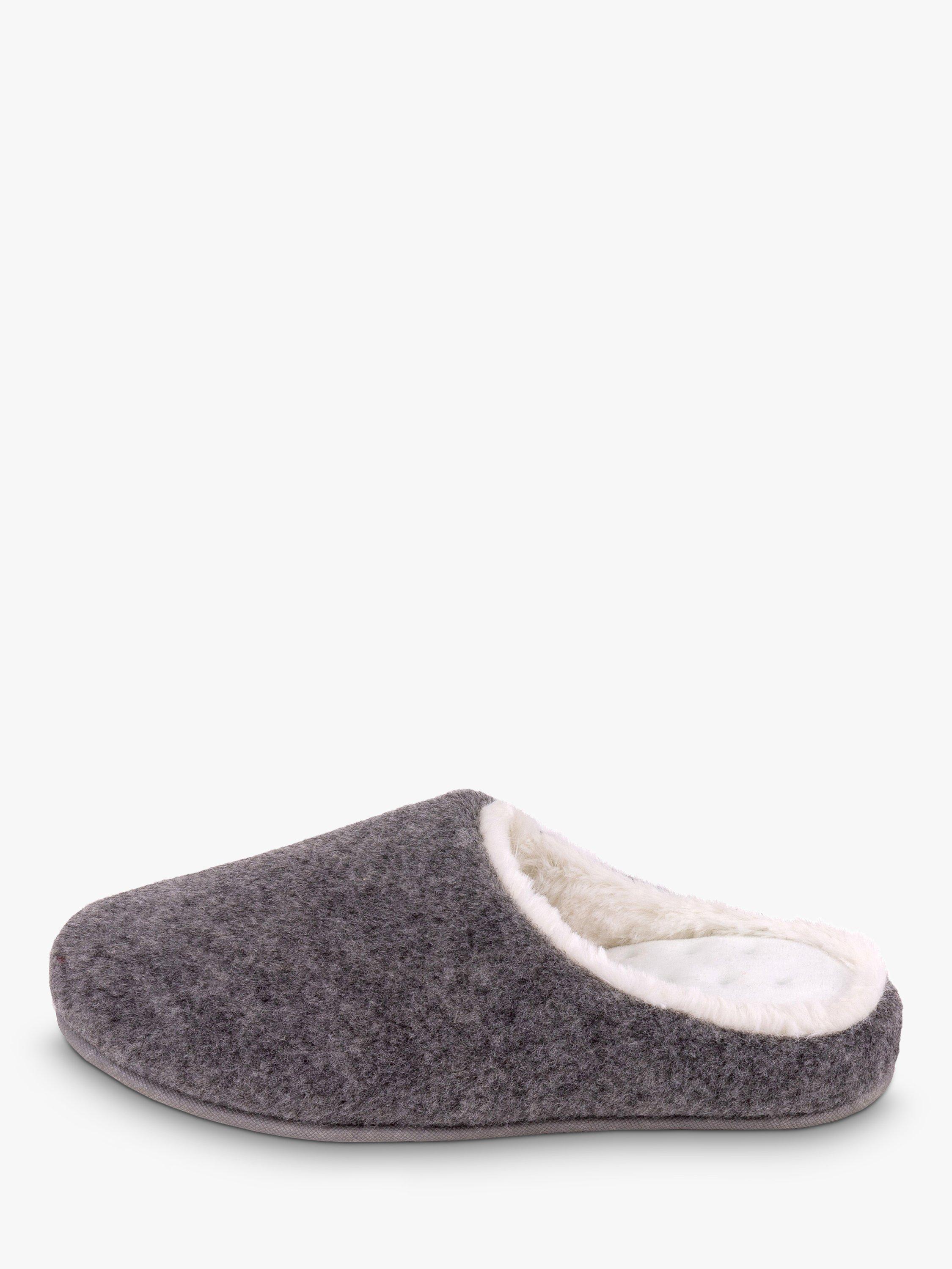 totes Fur Lined Clog Slippers, Grey
