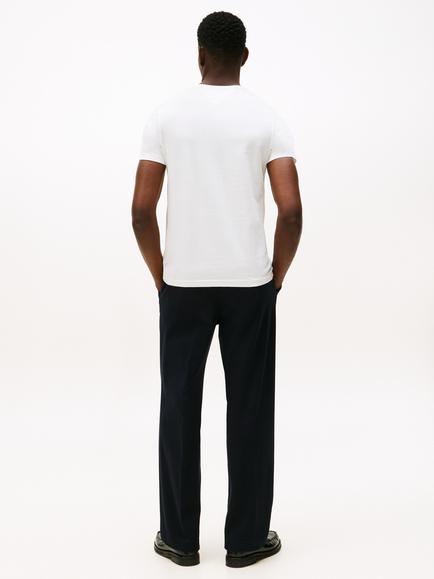 Tommy Hilfiger Flag Logo Crew Neck T-Shirt - view 2, Snow White