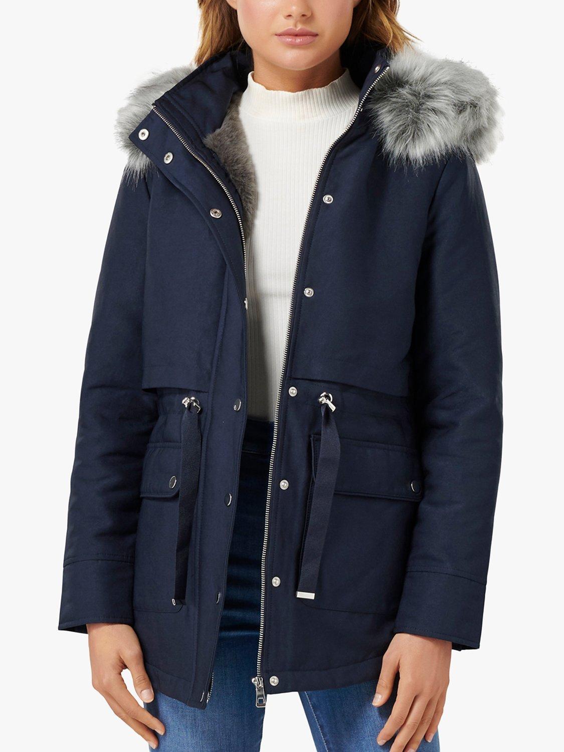 Forever New Arianna Parka Jacket, Navy