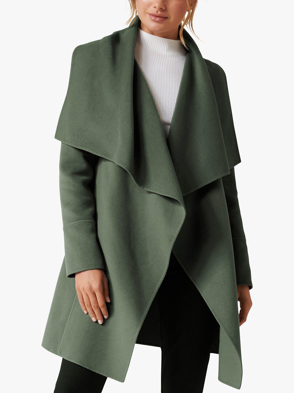 Forever New Willow Wrap Coat, Green