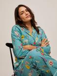 Their Nibs Lilac Squirrel Floral Pyjama Set, Teal