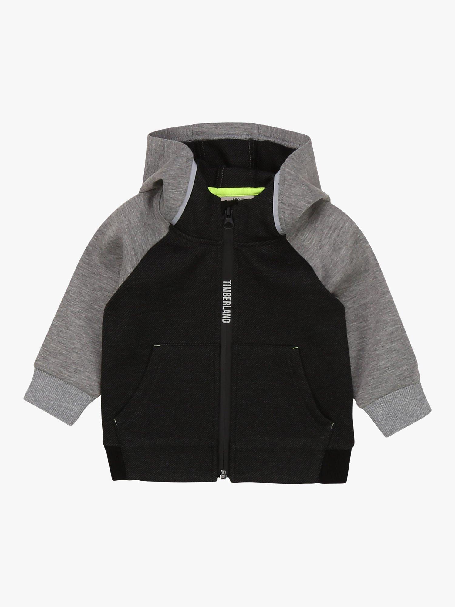 Timberland Baby Fleece Zip Up Hooded Cardigan, Unique/Multi