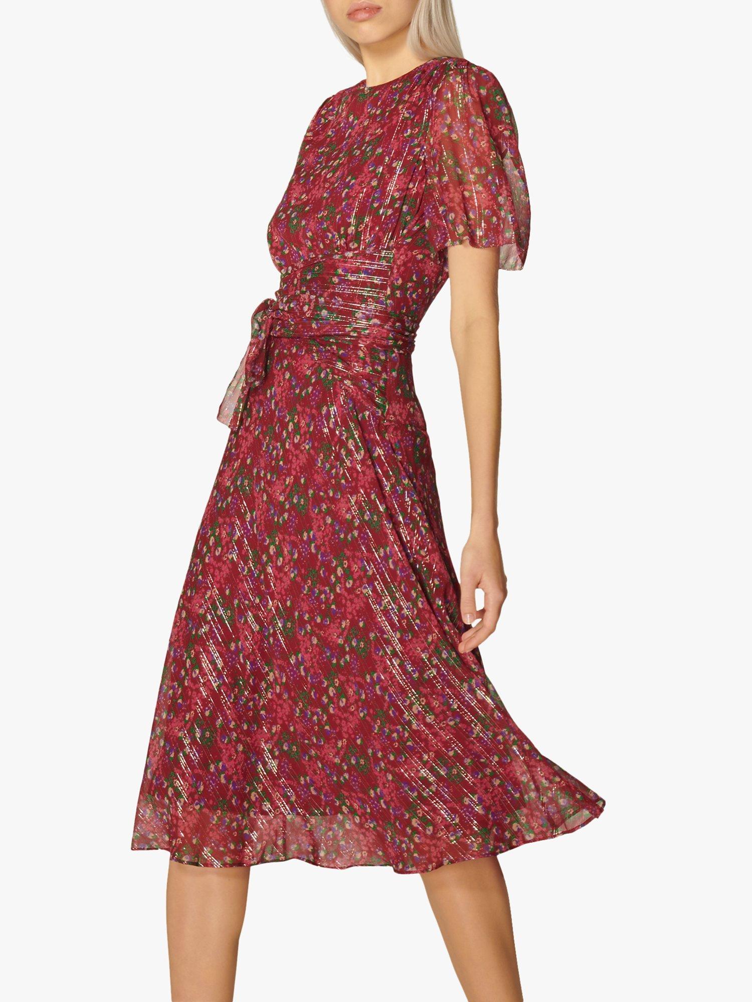 L.K.Bennett Eve Silk Rich Dress Red