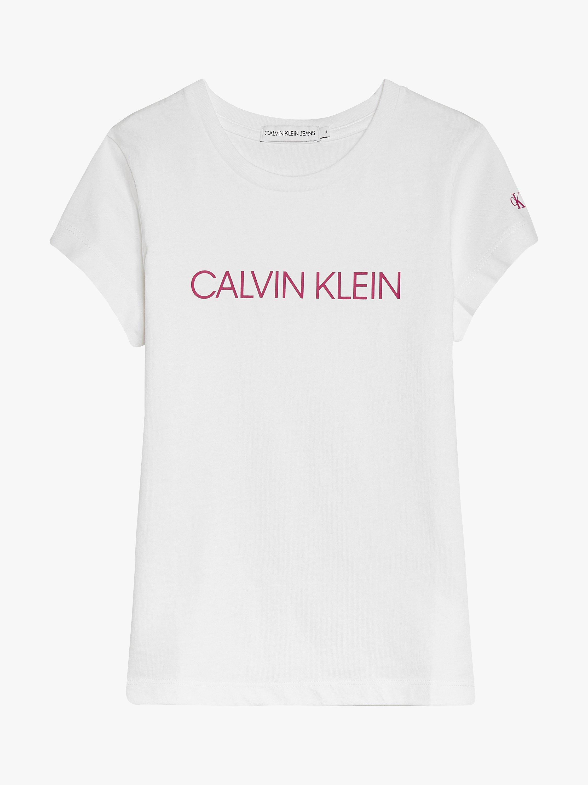 Calvin Klein Kids' Organic Cotton Institutional Logo Slim T-Shirt