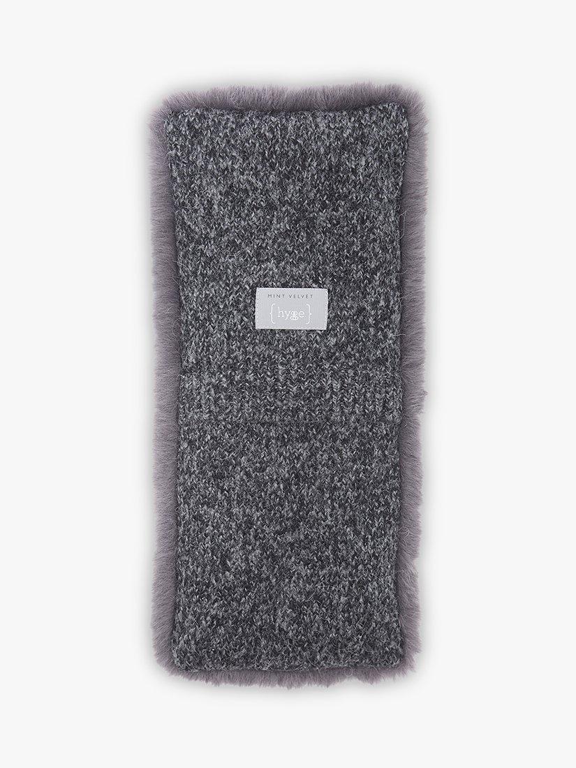 Mint Velvet Faux Fur Lavender Heat Pillow, Grey