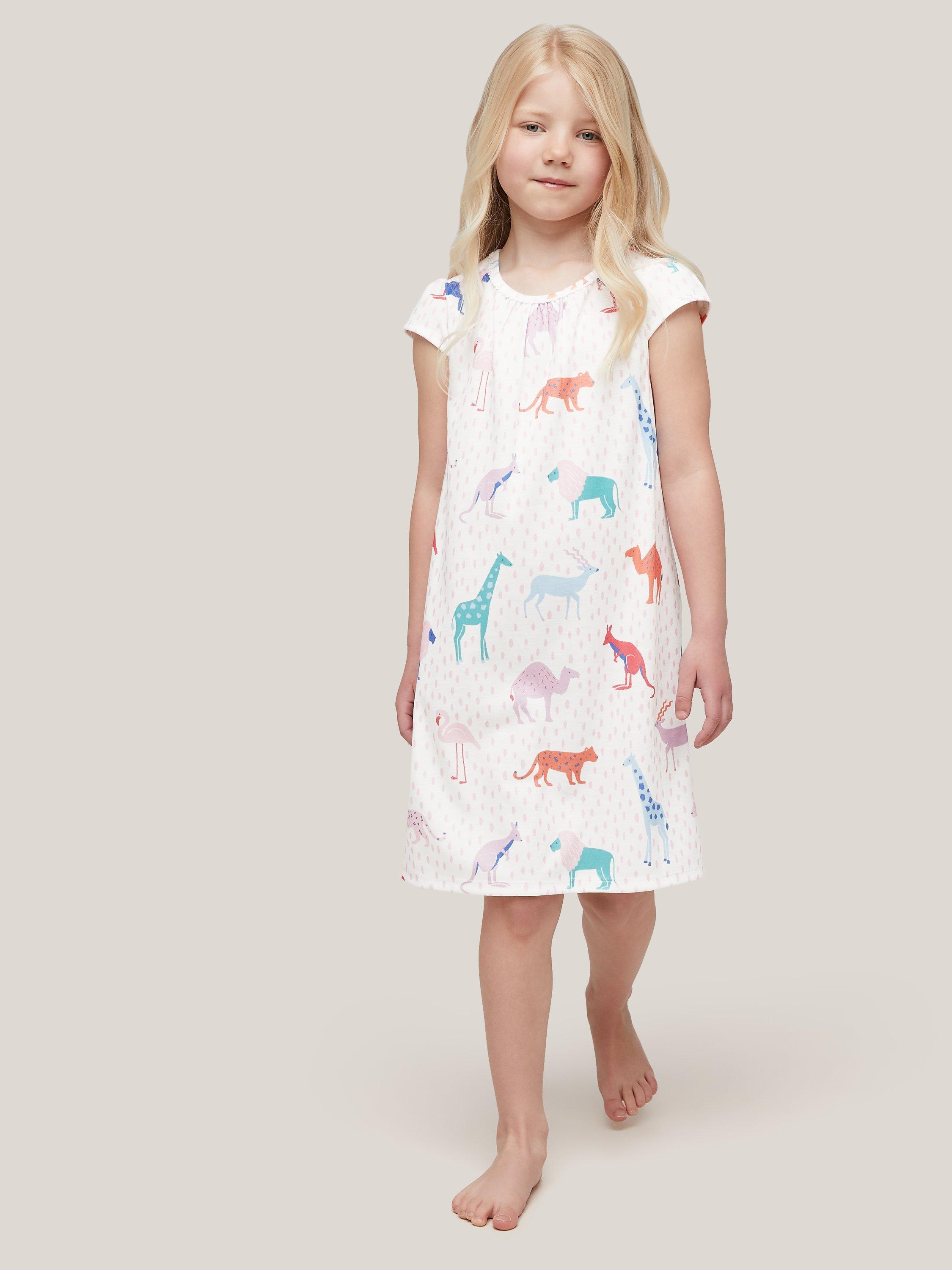 John Lewis Kids' Safari Print Night Dress, Multi