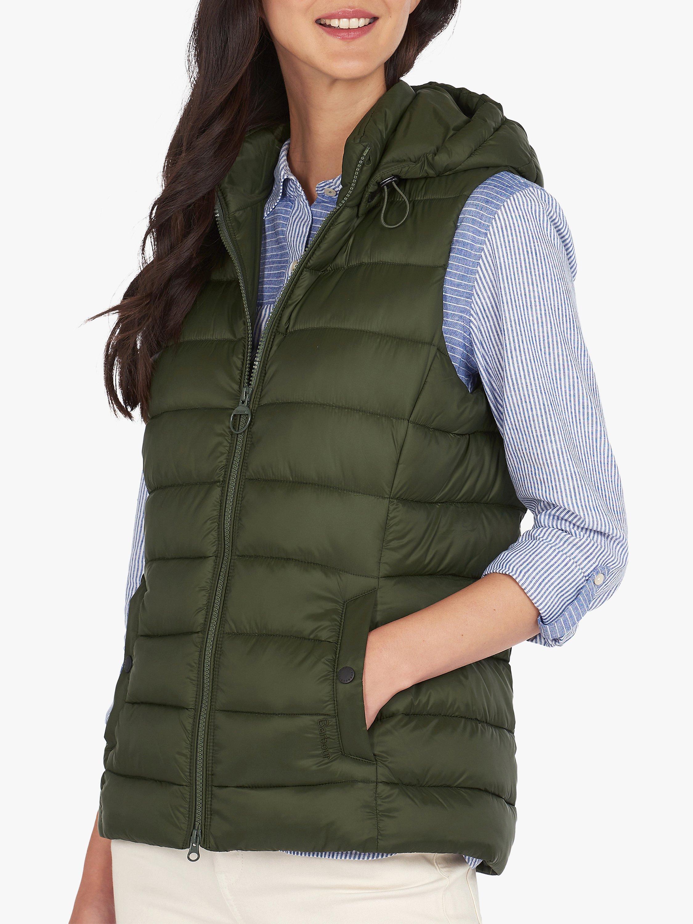 Barbour Shaw Hooded Gilet, Green, 8
