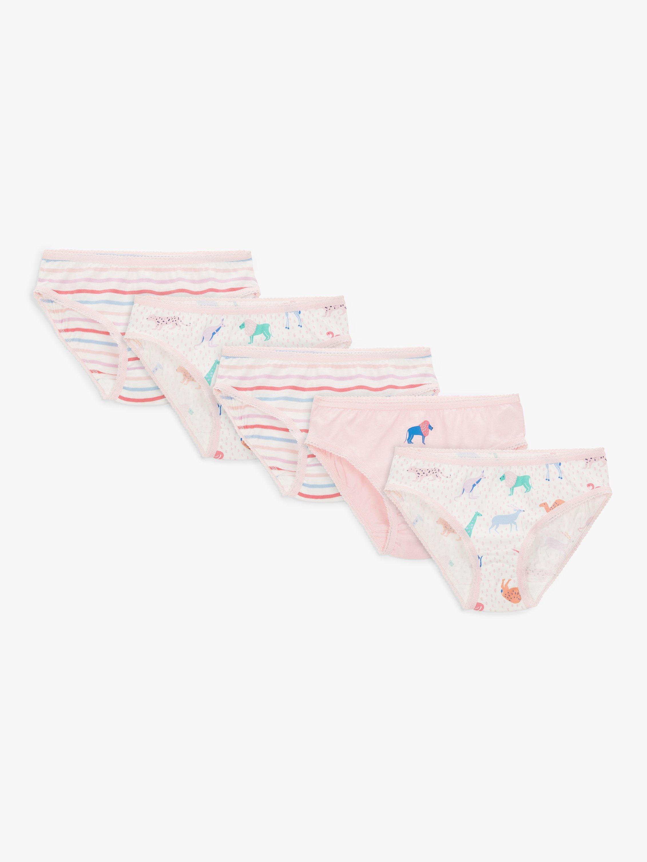 John Lewis Children's Safari Print Briefs, Pack of 5, Multi