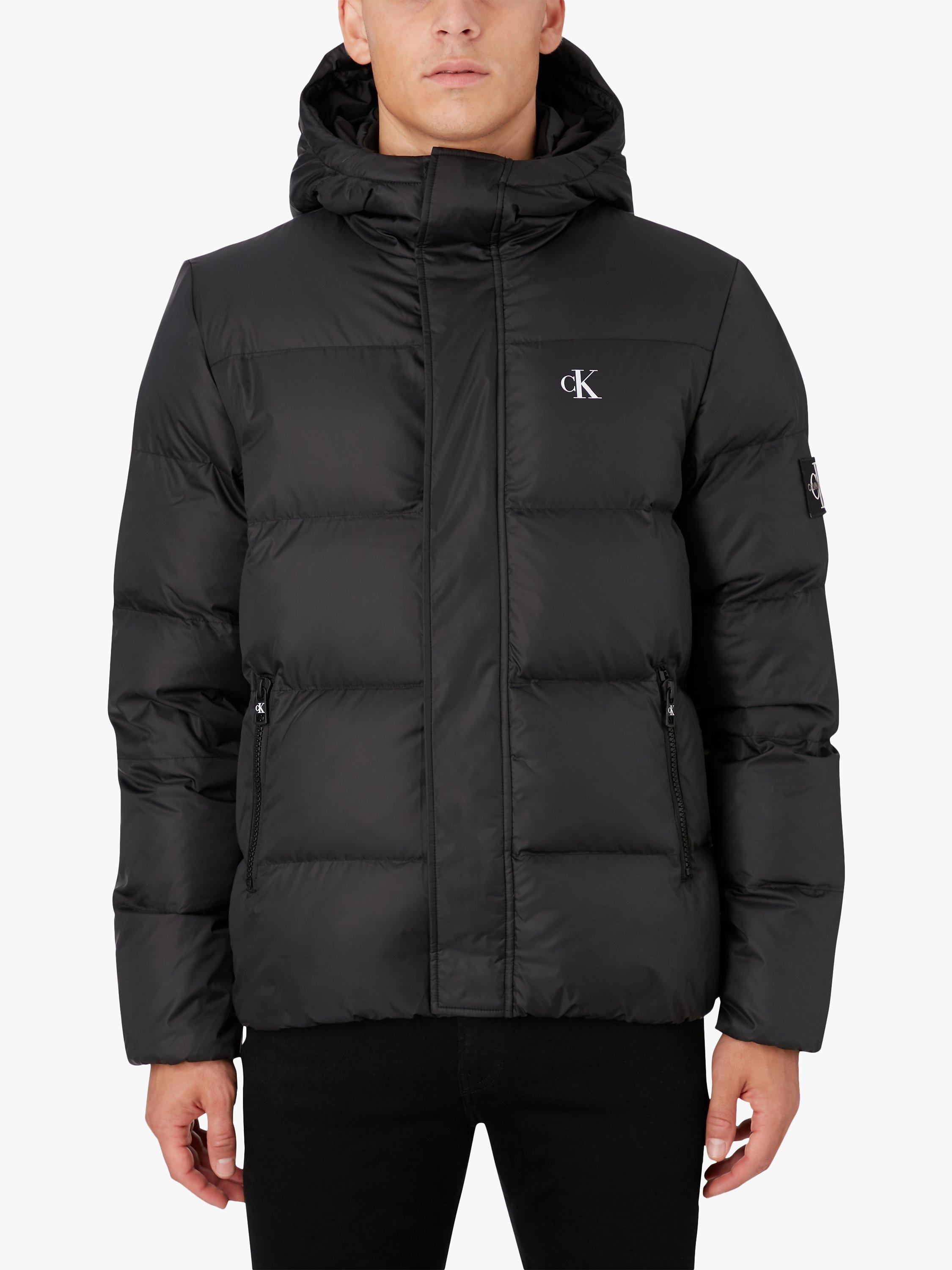 Calvin Klein Jeans Hooded Down Puffer Jacket CK Black