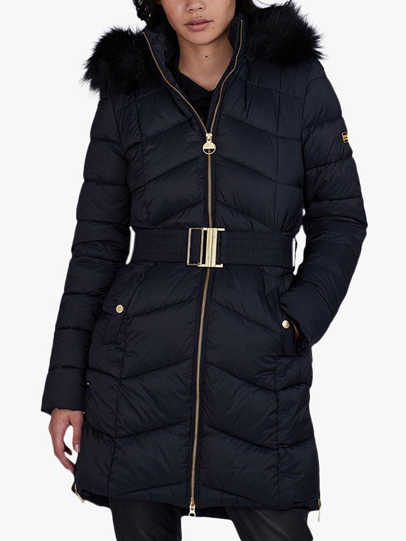 Barbour International Match Quilted Coat, Black, 12