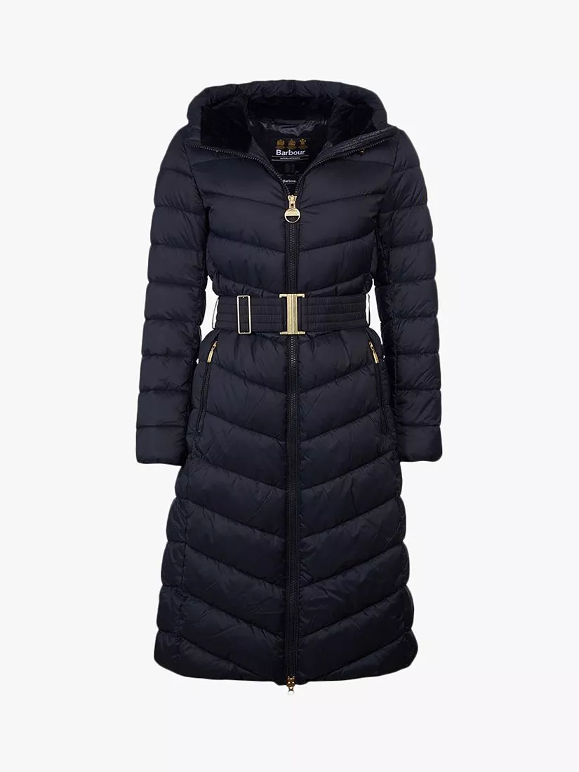 Barbour International Lineout Long Quilted Coat