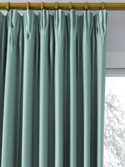 John Lewis Arlo Pair Lined Pencil Pleat Curtains, Duck Egg