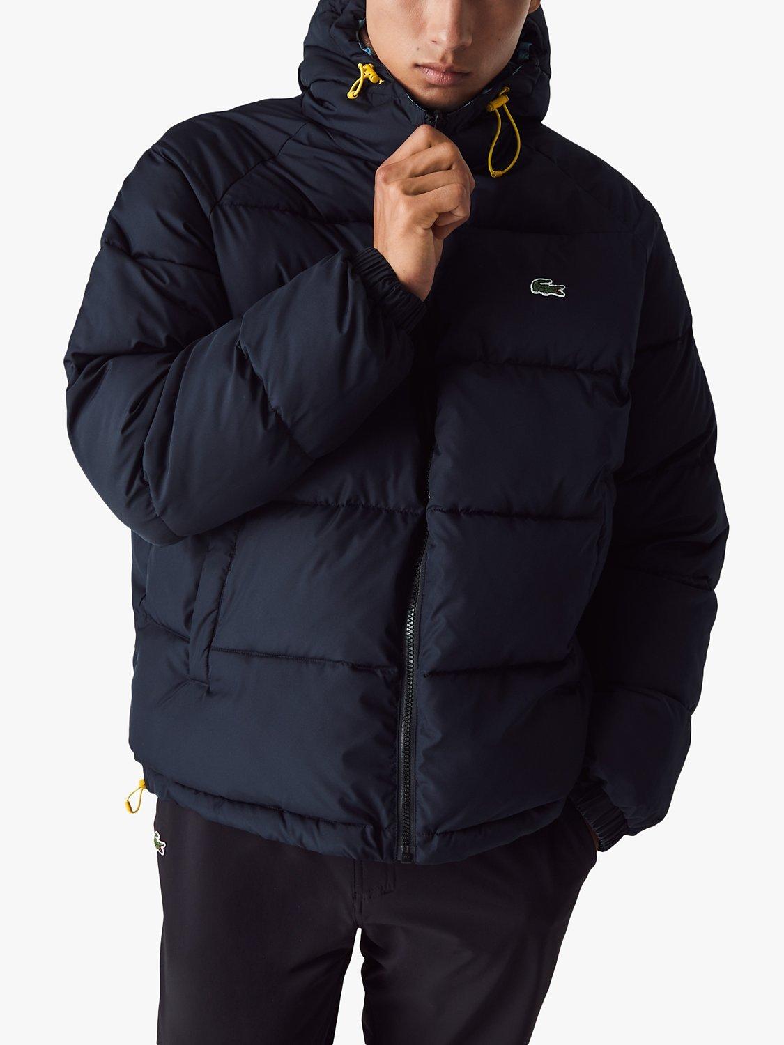 Lacoste x National Geographic Frog Print Reversible Parka Jacket, Blue/Black