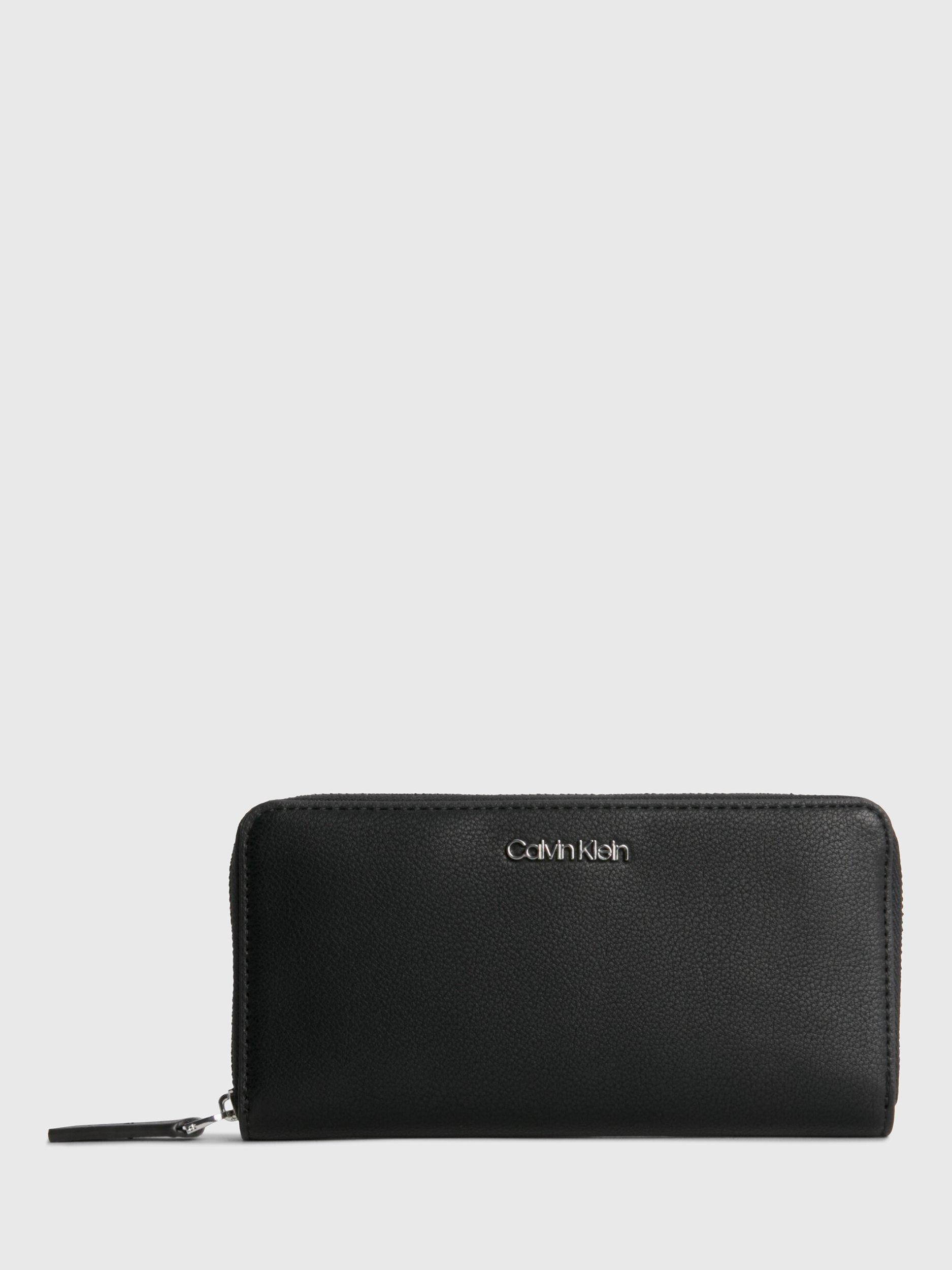 Calvin Klein Large Zip Around Purse Black