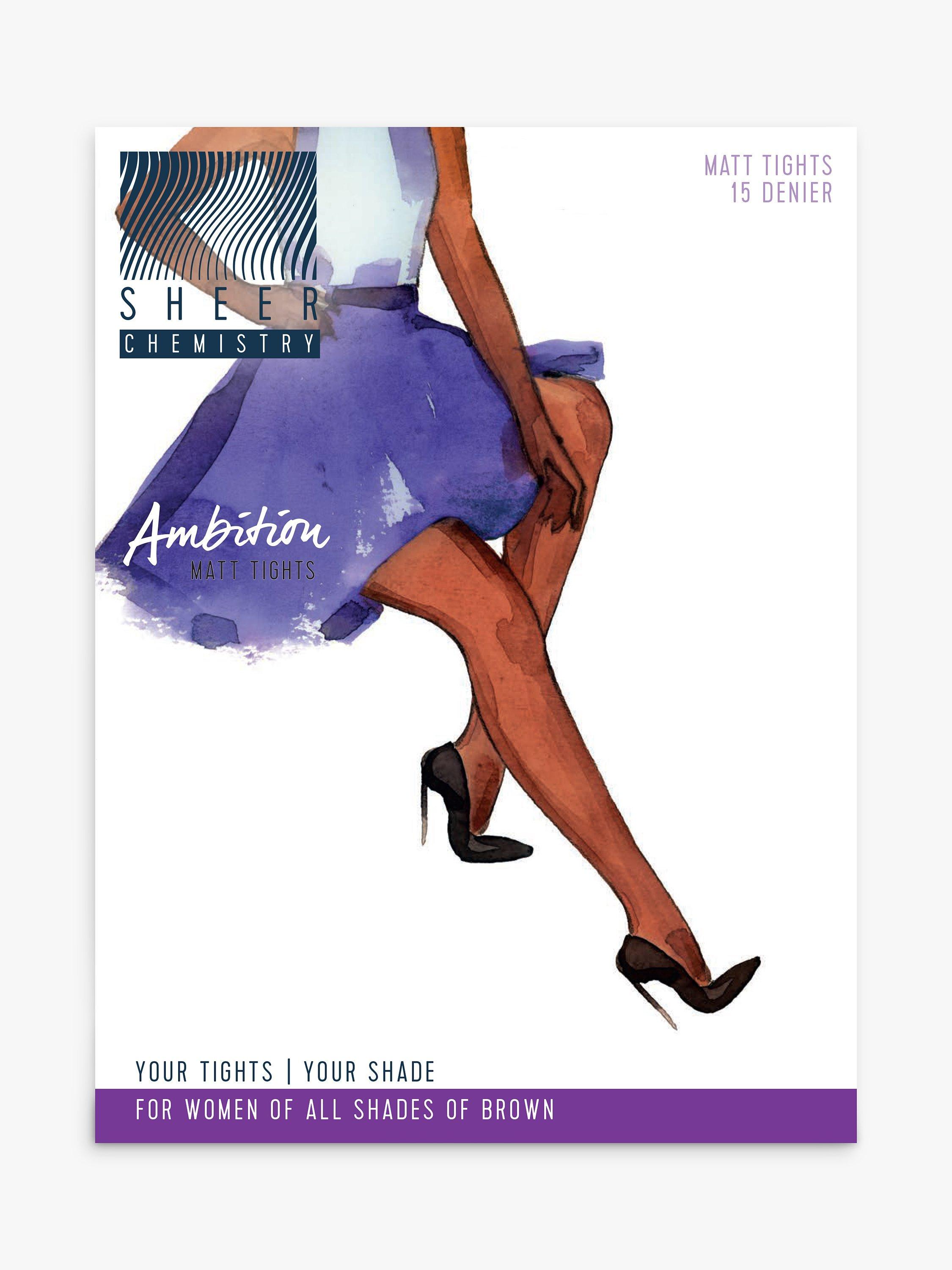 Sheer Chemistry 15 Denier Ambition Matte Tights, Rio Romance, M