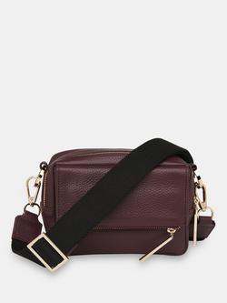 Whistles Bibi Leather Cross Body Bag - view 2, Plum