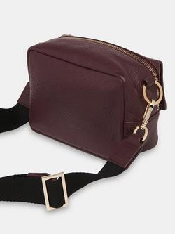 Whistles Bibi Leather Cross Body Bag, Plum