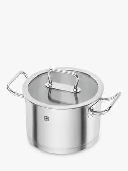 ZWILLING Pro Stainless Steel Stock Pot & Glass Lid, Silver