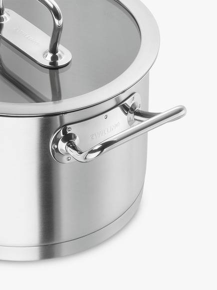 ZWILLING Pro Stainless Steel Stock Pot & Glass Lid - view 2, Silver