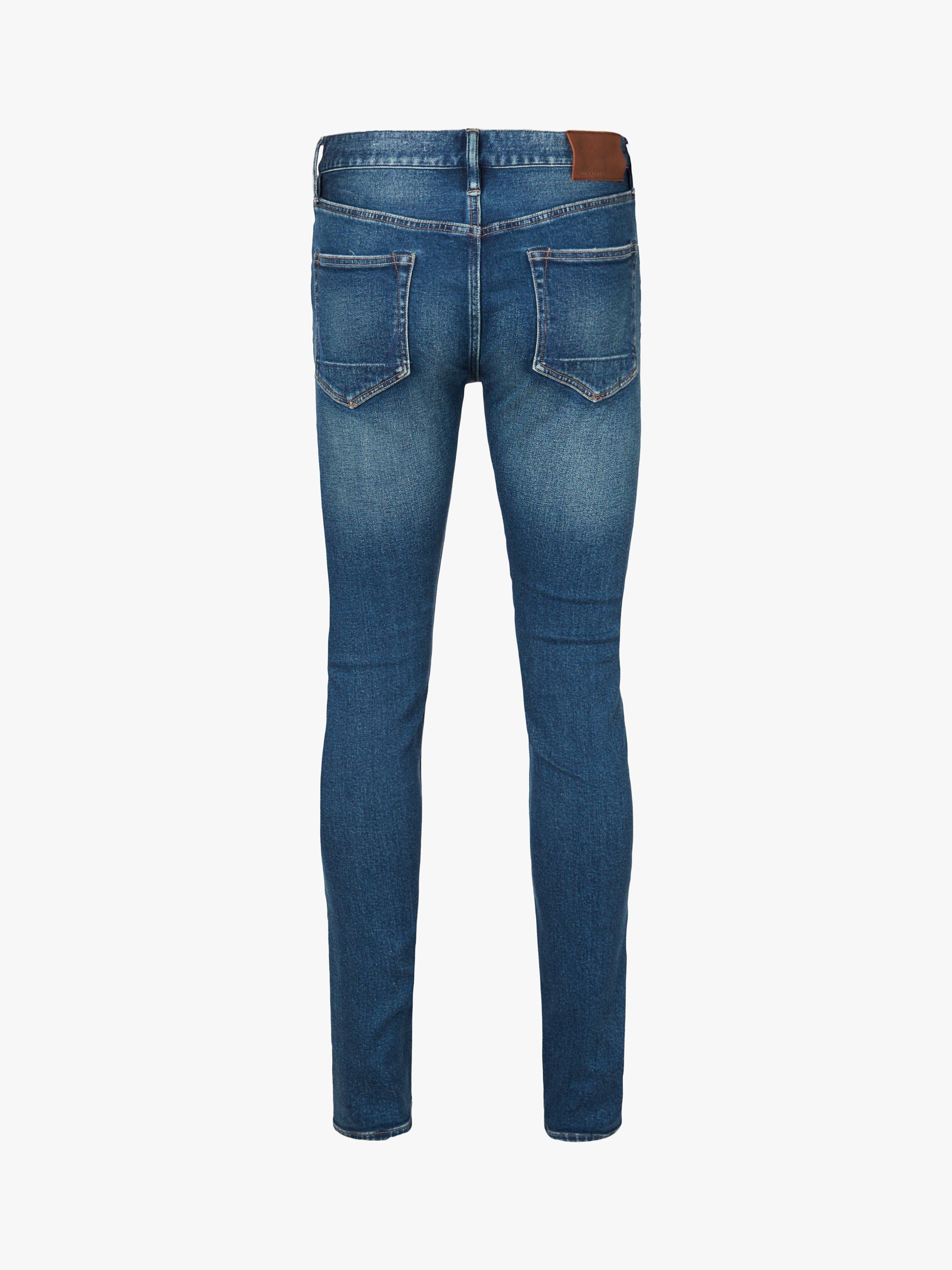Product image 4 of 5, which shows AllSaints Cigarette Skinny Fit Jeans, Mid Indigo, 34R