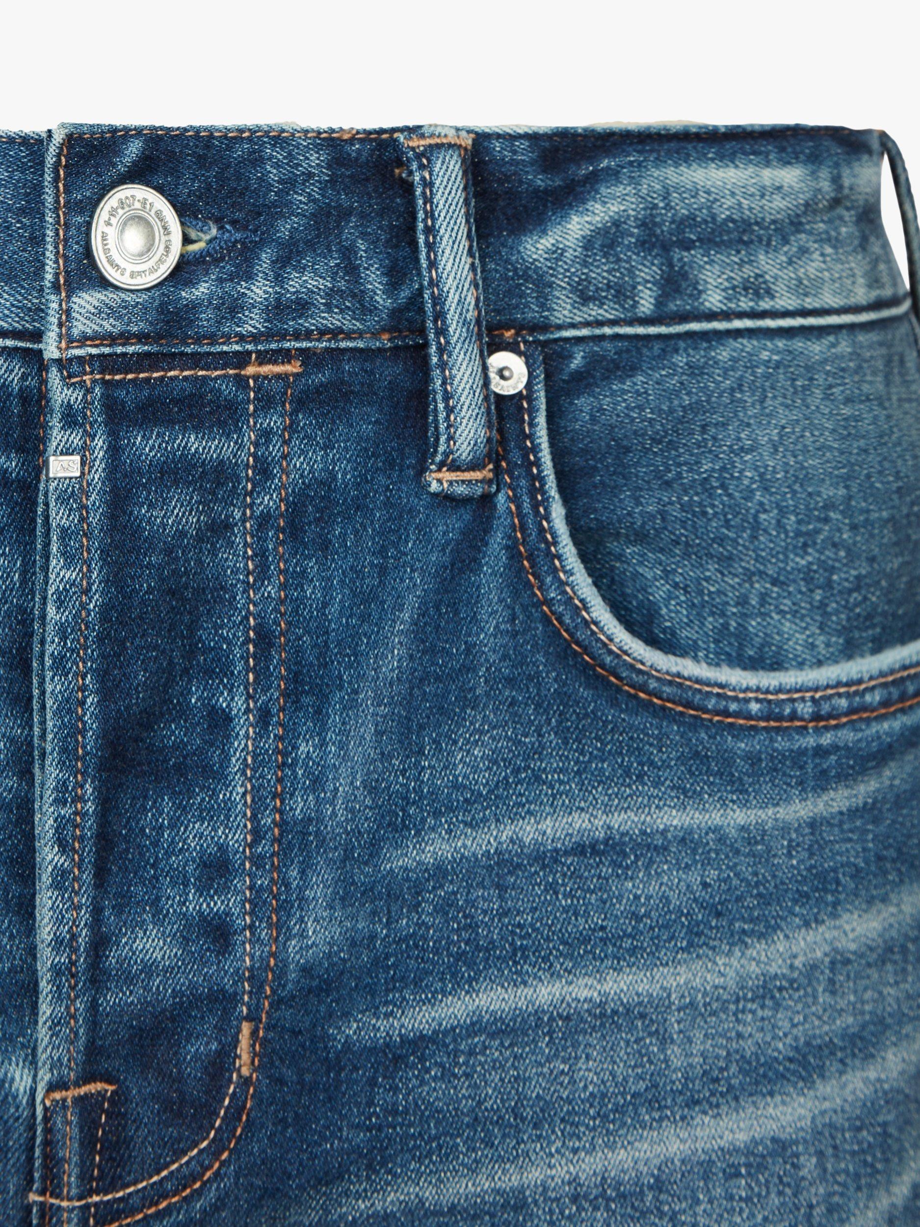 Product image 5 of 5, which shows AllSaints Cigarette Skinny Fit Jeans, Mid Indigo, 34R