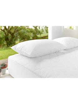 John Lewis Temperature Balancing Smart Cool Mattress Protector, White