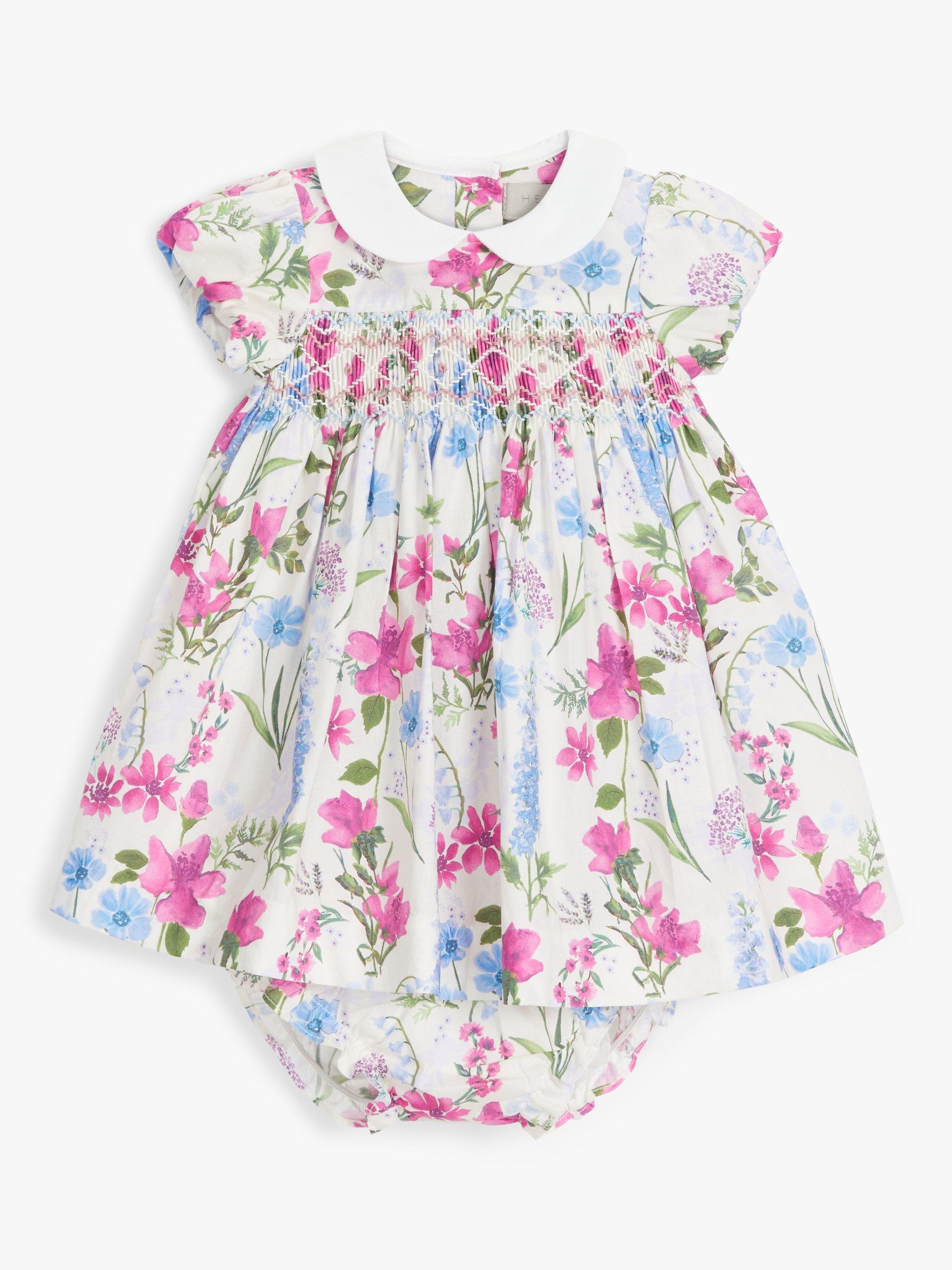 John Lewis & Partners Heirloom Collection Baby Meadow Floral Dress and Knicker Set, Multi