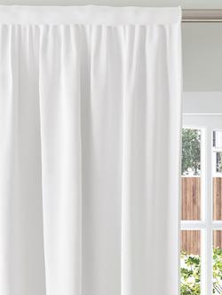 John Lewis Sheer Slot Top Panel, White, White