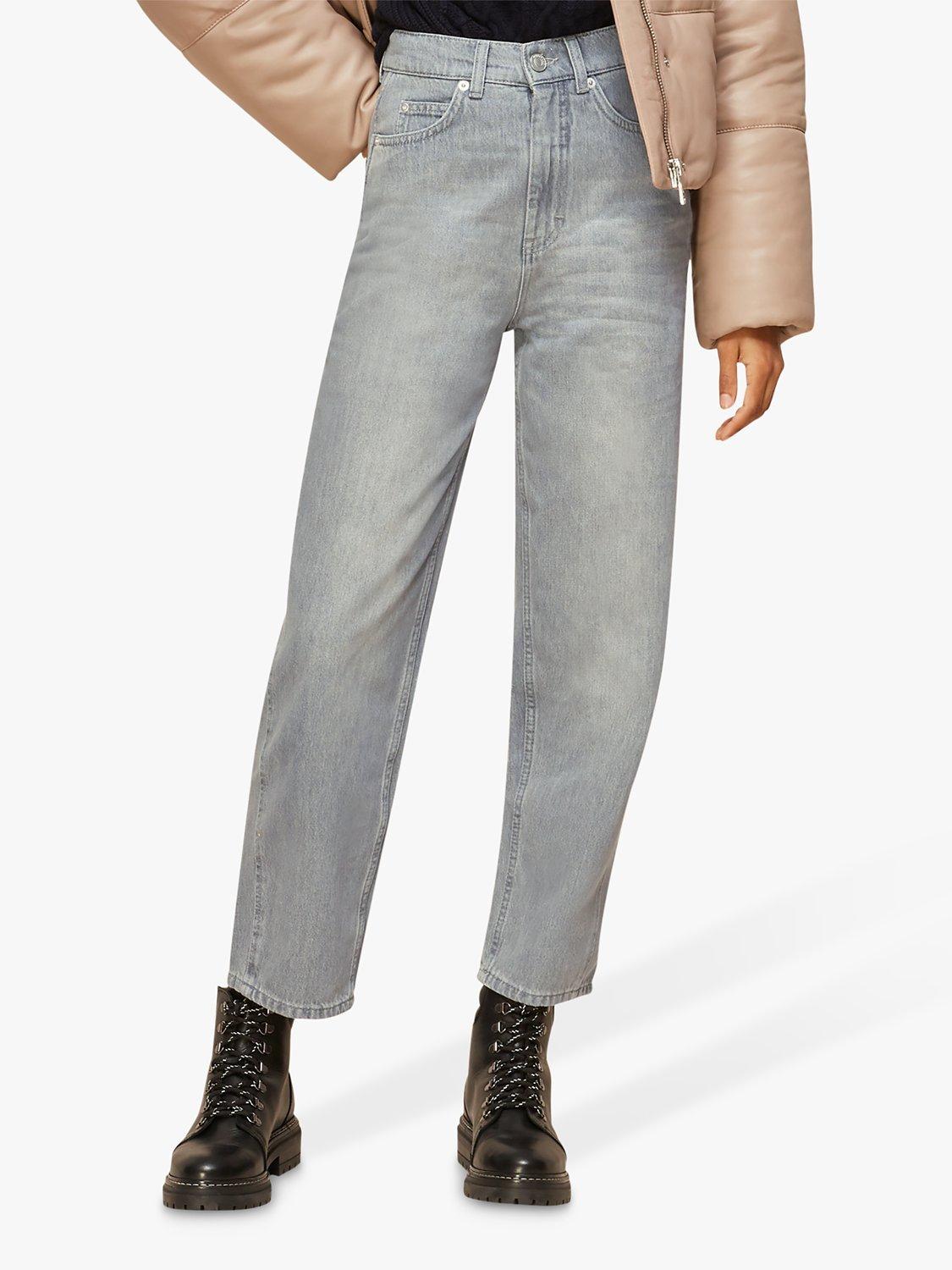 Whistles Authentic Barrel Leg Jeans, Grey