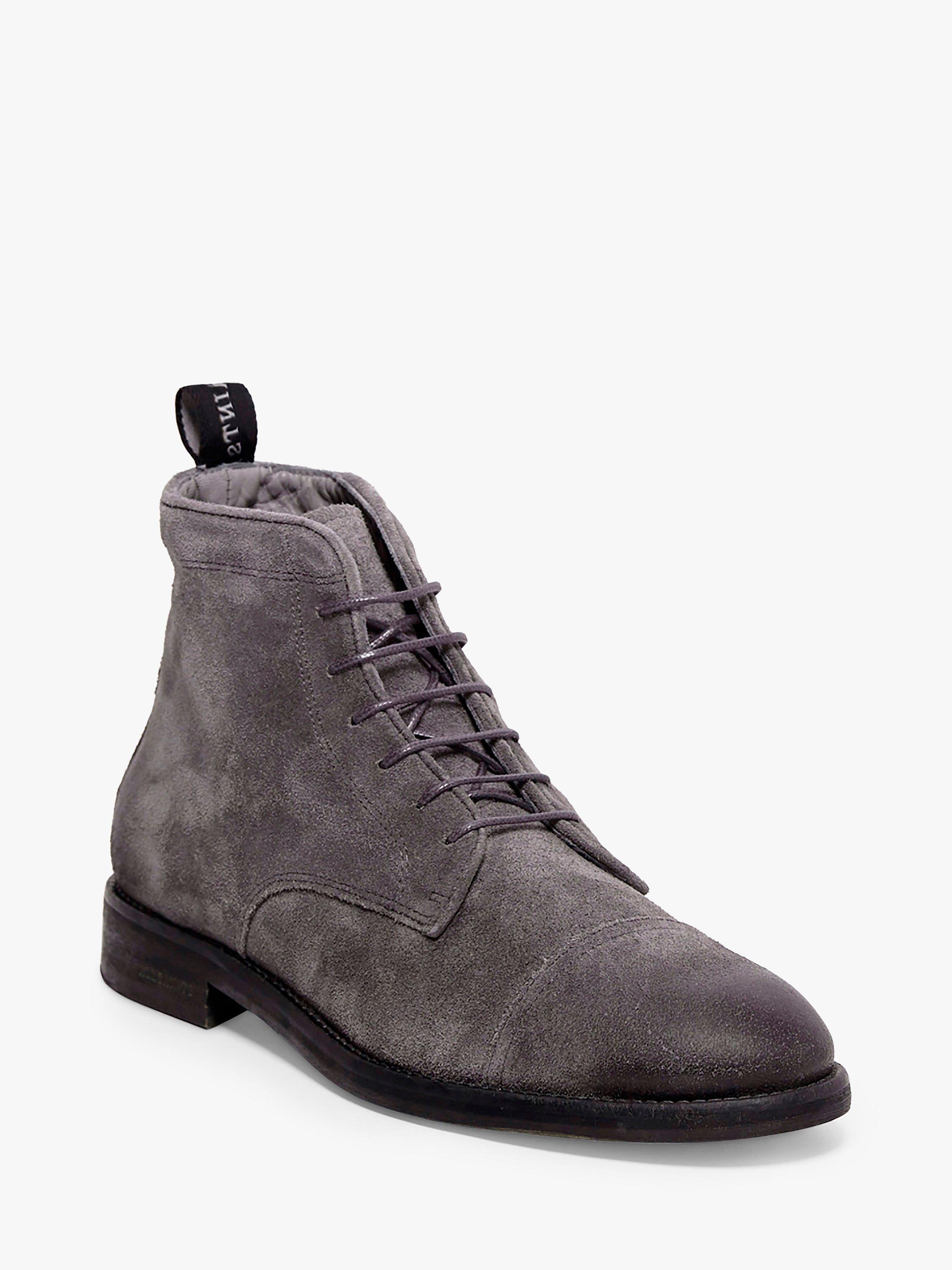 Product image 2 of 5, which shows AllSaints Harland Leather Ankle Boots, Charcoal Grey, 12