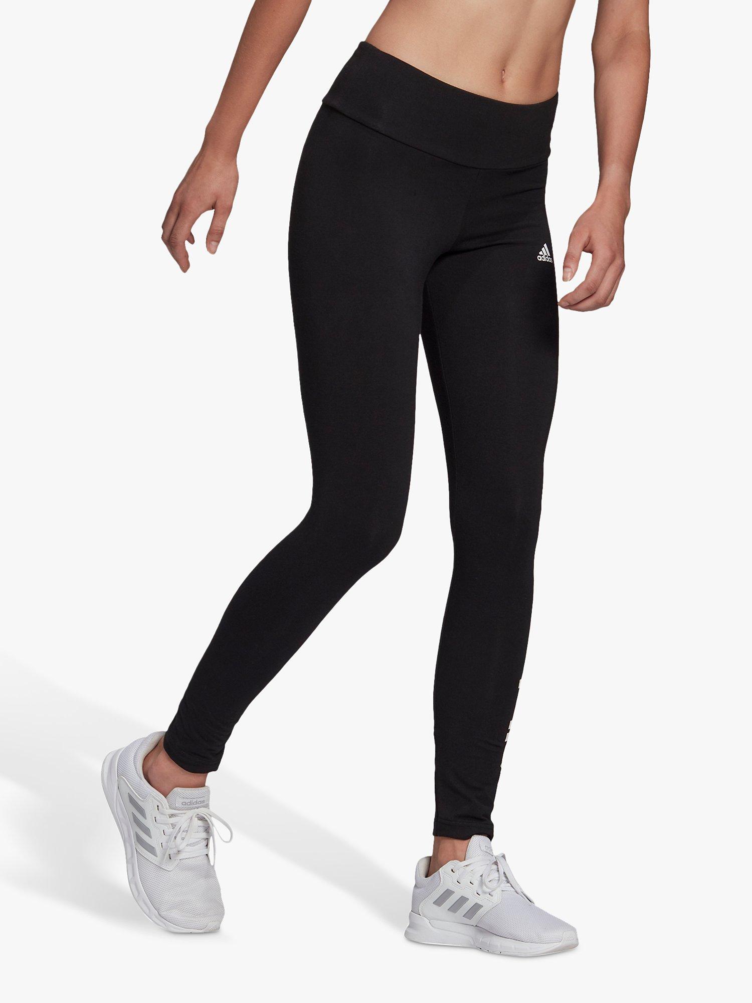 adidas LOUNGEWEAR Essentials High Waisted Logo Leggings Black White