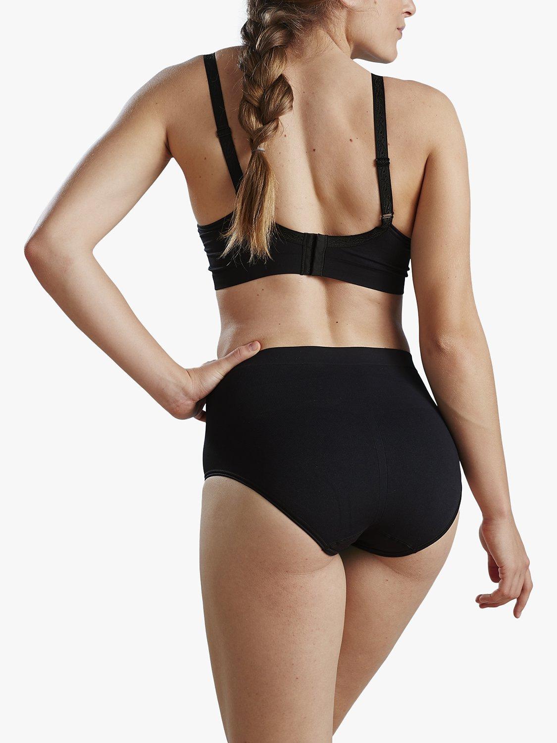 Product image 6 of 6, which shows Carefix Caesarean Section Briefs, Pack of 2, White/Black, S