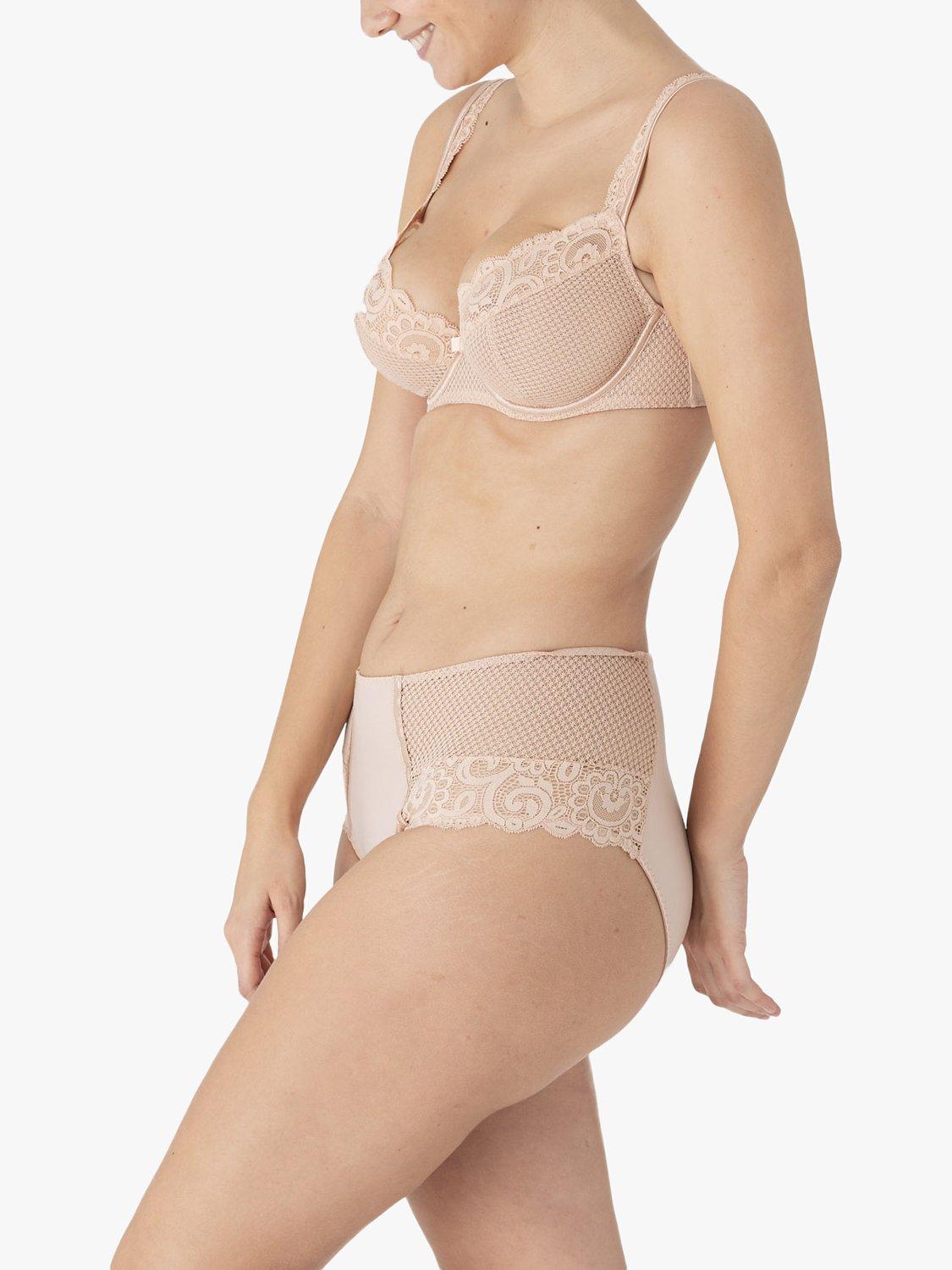 Product image 4 of 4, which shows Maison Lejaby Gaby Lace Balcony Underwired Bra, Rose, 30D