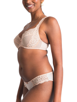 Maison Lejaby Gaby Lace Full Cup Underwired Bra - view 2, Rose Fumee