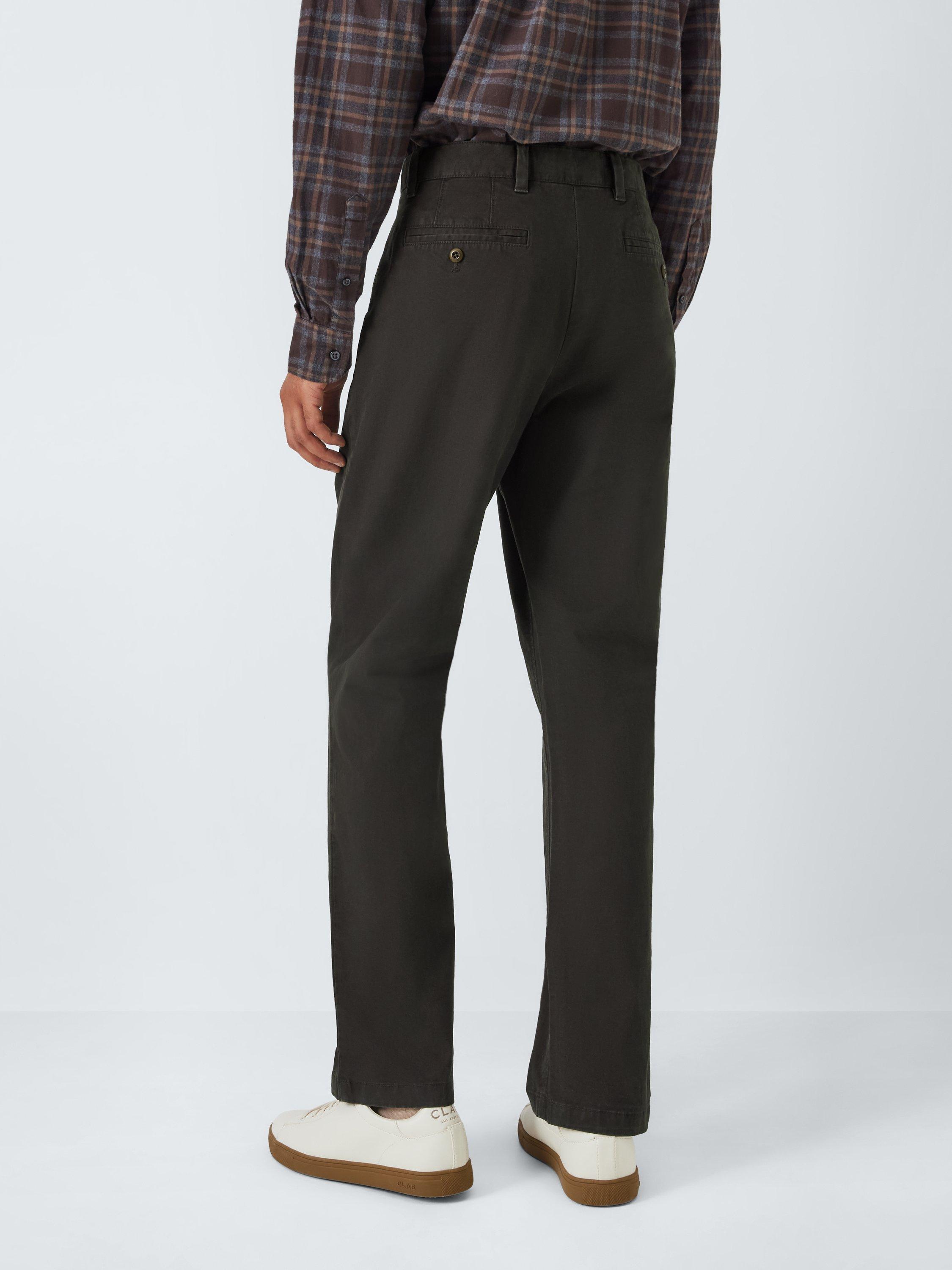 Product image 2 of 6, which shows John Lewis Essential Straight Cut Chinos, Olive, 30R