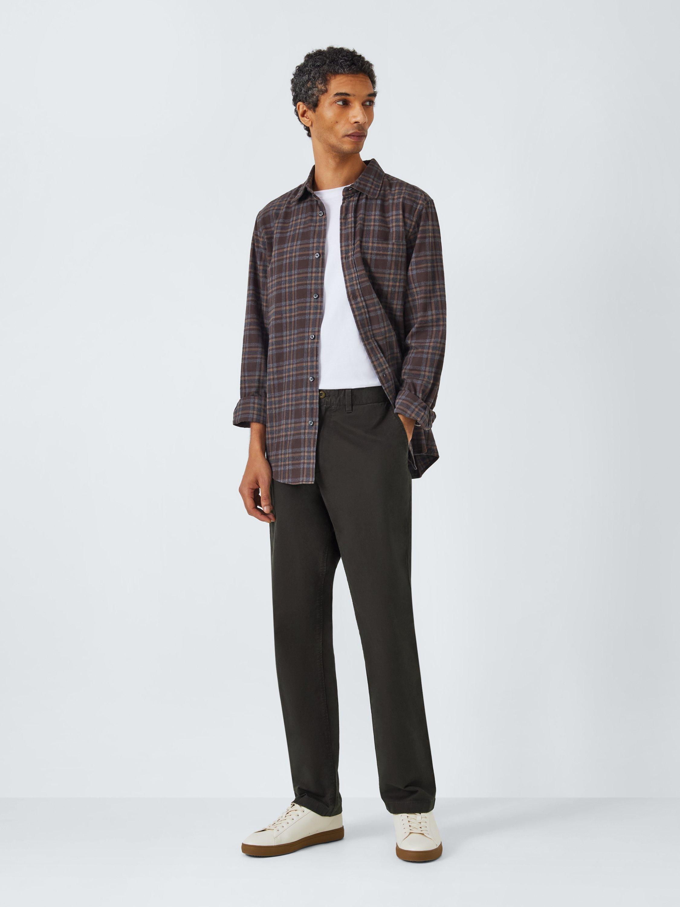 Product image 3 of 6, which shows John Lewis Essential Straight Cut Chinos, Olive, 30R